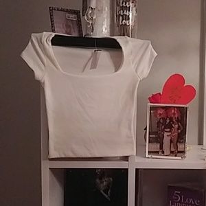 😍Level Up🥂White Blouse Belly top